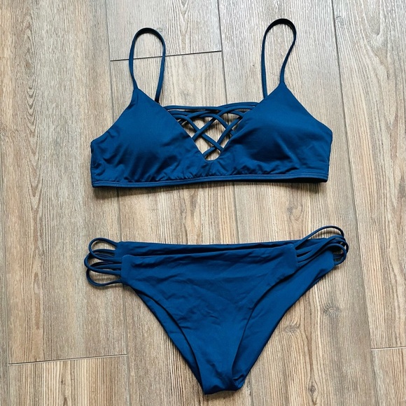 Dark blue Strappy Bikini Set XS - Picture 7 of 7